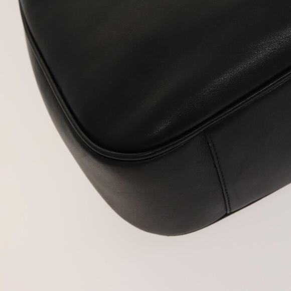 GUCCI Bamboo Hand Bag Leather Black Gold 001 001 - Picture 13 of 16